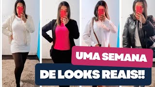 UMA SEMANA DE LOOKS REAIS | 7 LOOKS com CALÇA LEGGING