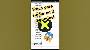 El truco más rápido 🚄 para sumar en Excel