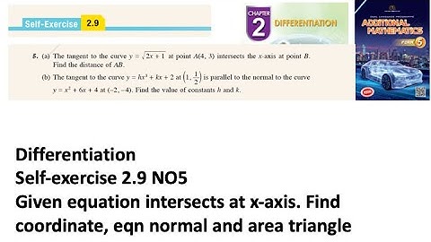 Differentiation self-exercise 2.9 Q5 pembezaan latihan kendiri 2.9 form 5 add maths kssm spm