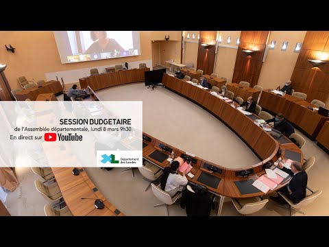 Diffusion en direct de l'Assemblée départementale des Landes du lundi 8 mars 2021