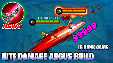 ARGUS ONE SHOT !! BROKEN DAMAGE BUILD !! NEW UPDATE EMBLEM AND BUILD 2024 - MLBB