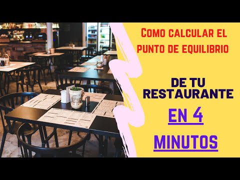 Video: ¿Cómo se calcula el punto de equilibrio en un restaurante?