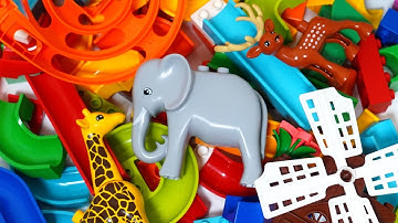Satisfying Building Blocks Marble Run Very popular! The elephant spinning marble coaster!
