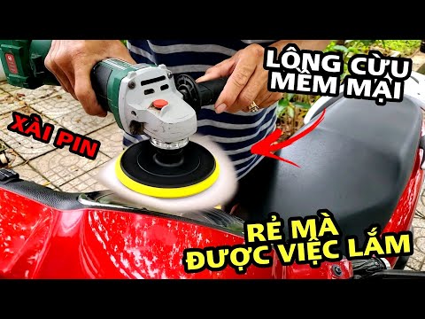 Video Bánh lông cừu đánh bóng xóa xước lắp cho máy mài cầm... - youtube