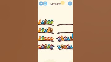 Bird Sort Color game level 910 solution #shorts