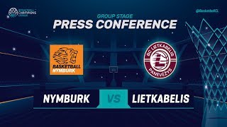 CEZ Nymburk v Lietkabelis - Press Conference - Basketball Champions League 2018