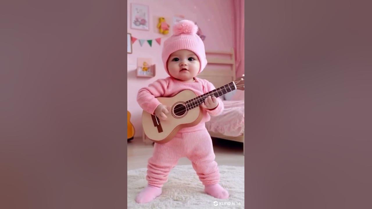 Cute baby sings the song I Love You Mommy