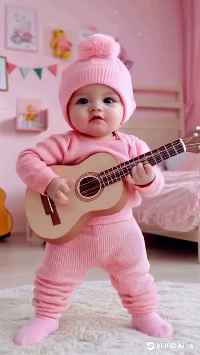 Cute baby sings the song I Love You Mommy