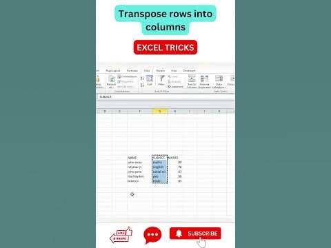 This tricks help you to Transpose Rows into Column. #excel #exceltricks ...