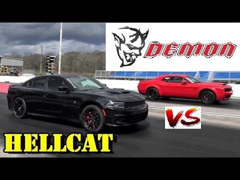 840 HP Demon vs Modded HELLCAT Charger - 1/4 Mile Drag Race - ROAD TEST TV  - YouTube