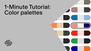Color Palettes | Squarespace 1-Minute Tutorial