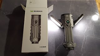 WURKKOS HD02 LED Torch Rechargeable USB-C 4-In-1 Spotlight Foldable Side Light & Waterproof