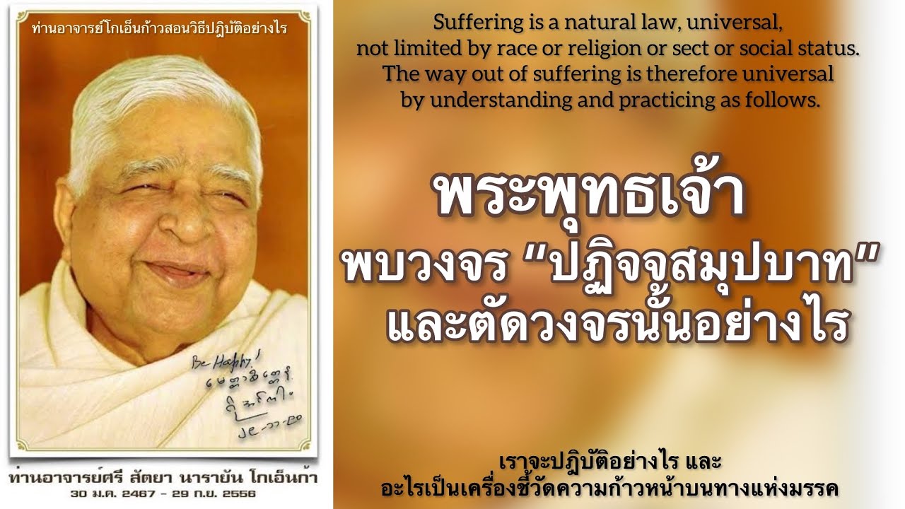 วิธีสากลที่ตัดวงจรการเกิด-ขุดลอกสังขารเก่า, #อาจารย์โกเอ็นก้าสอนอะไร,สำรวจความก้าวหน้าแห่ง #มรรคา