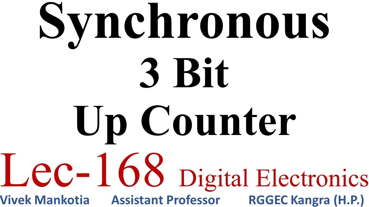 Synchronous 3 Bit Up Counter :Lec-168 - YouTube