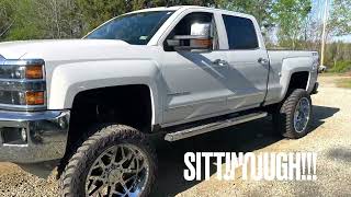 2016 Silverado 2500 7.5 Rough Country Lift Kit installed!!! & mounted rims!!!!