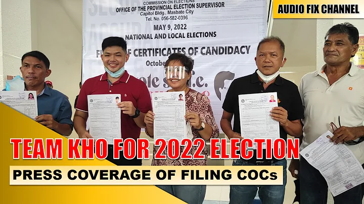TEAM KHO FOR 2022 ELECTION (Filing of Certificates...