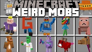 Minecraft INSANE WEIRD MOBS MOD / FIGHT AND DEFEND AGAINST WEIRD MOBS!! Minecraft Mods screenshot 4