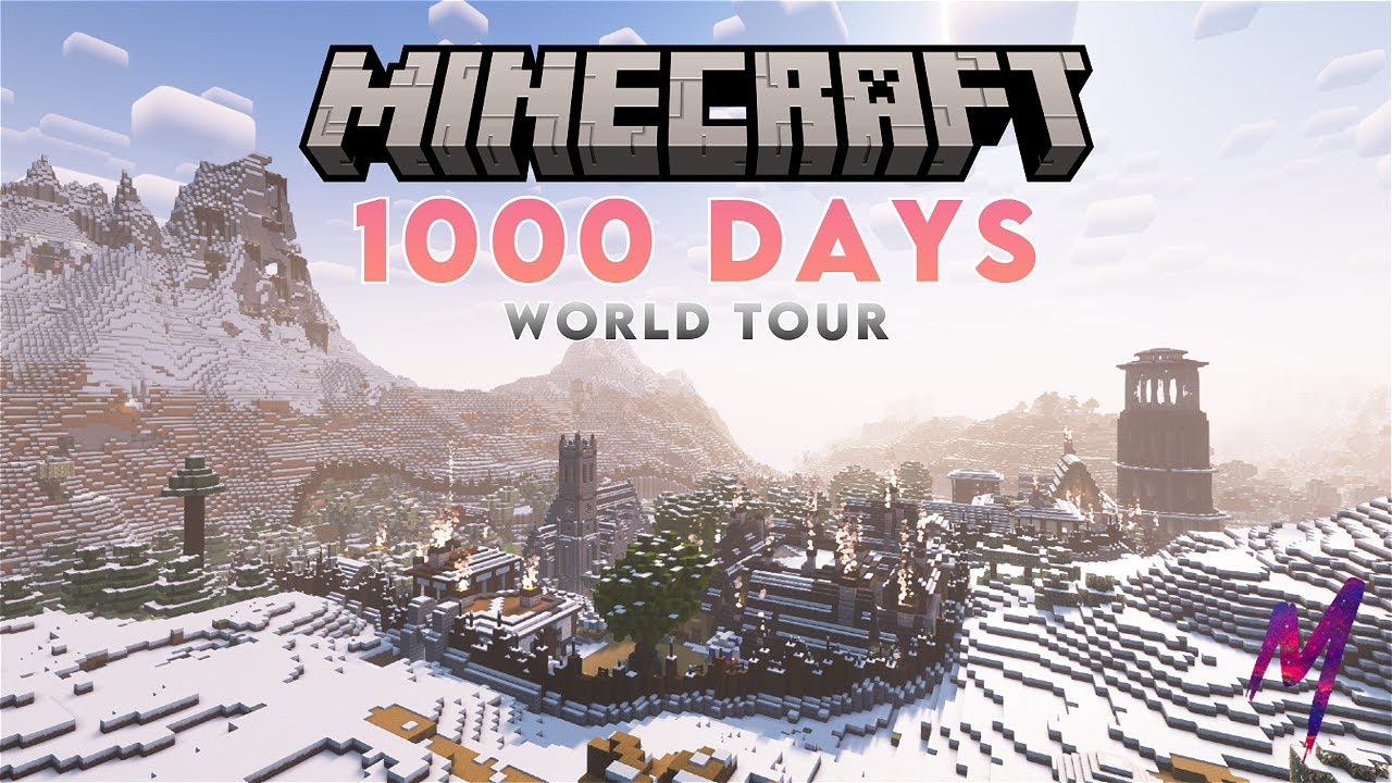 1000 Day Tour of our Minecraft World - YouTube