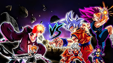 Ichigo TYBW V3 Bankai OP V2 (New) VS Goku DBS V3.5 OP & Vegeta DBS OP in Jump Force Mugen