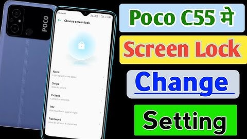 Poco c55 mobile me screen lock kaise change kare | how to change screen lock in poco c55 mobile