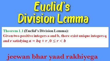 Given two positive integers a and b there exist integers q and r satisfying a=bq+r| Euclids Division