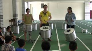 花蓮市忠孝國小森巴鼓隊1040703基本雷鬼+雷鬼2+新節奏2--老師示範