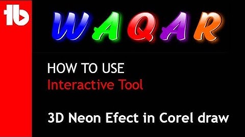 How to use Interactive Fill Tool in Corel Draw 2019 Neon Effect