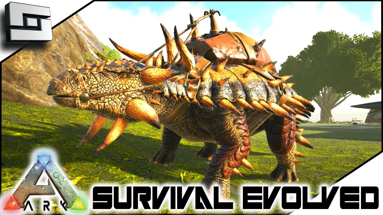 Ark Survival Evolved New Ankylosaurus Tame E13 Ark Ragnarok Map Youtube