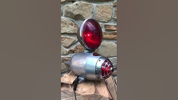 Antique Ark-O-Lite Akron Brass Fire Truck Oscillating Red Light Not Mars Art Deco Firefighting