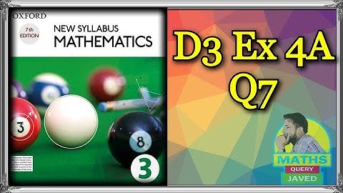 Q7 || Ex-4A || NSM || D3 || Indices and standard form || O