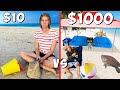 $10 vs $1000 Beach Day! *BUDGET CHALLENGE*