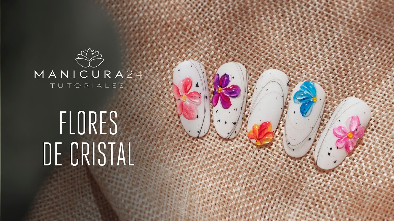 Paso a paso FLORES de CRISTAL | Manicura24