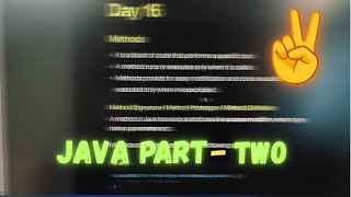 Starting Second part of Java course ✌️  #java #coding 