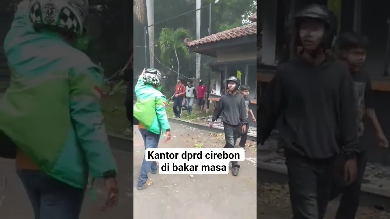 kantor dprd cirebon di bakar masa 