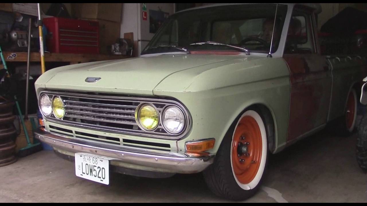 Datsun 520 (L20B) exhaust+walkaround