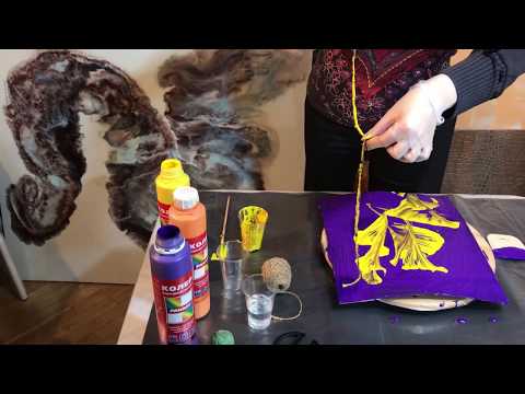 Подробный мастер класс. Техника рисования нитями.