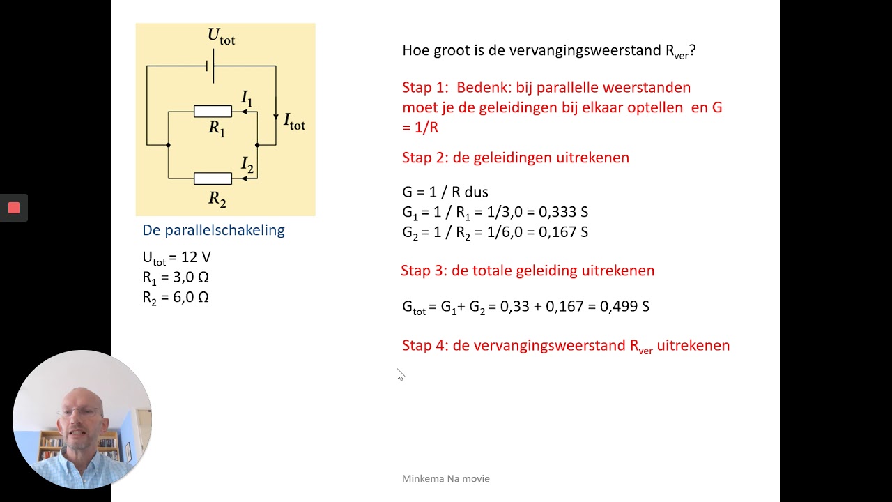 Natuurkunde elektriciteit combinatieschakelingen voor havo4 - YouTube