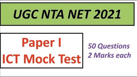 50+ Expected MCQs from ICT | 30 Days Strategy Series to Crack NET  - UGC  Paper 1 Oct 2021- Zeba Mam