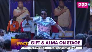 ALMA MUTHEU AND GIFT MUSIQ ON STAGE AT SENGANI GIRLS HIGH SCHOOL