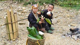 Dwarf Family Harvests Dry Firewood and Ingredient to Prepare Cake for the Traditional Lunar New Year