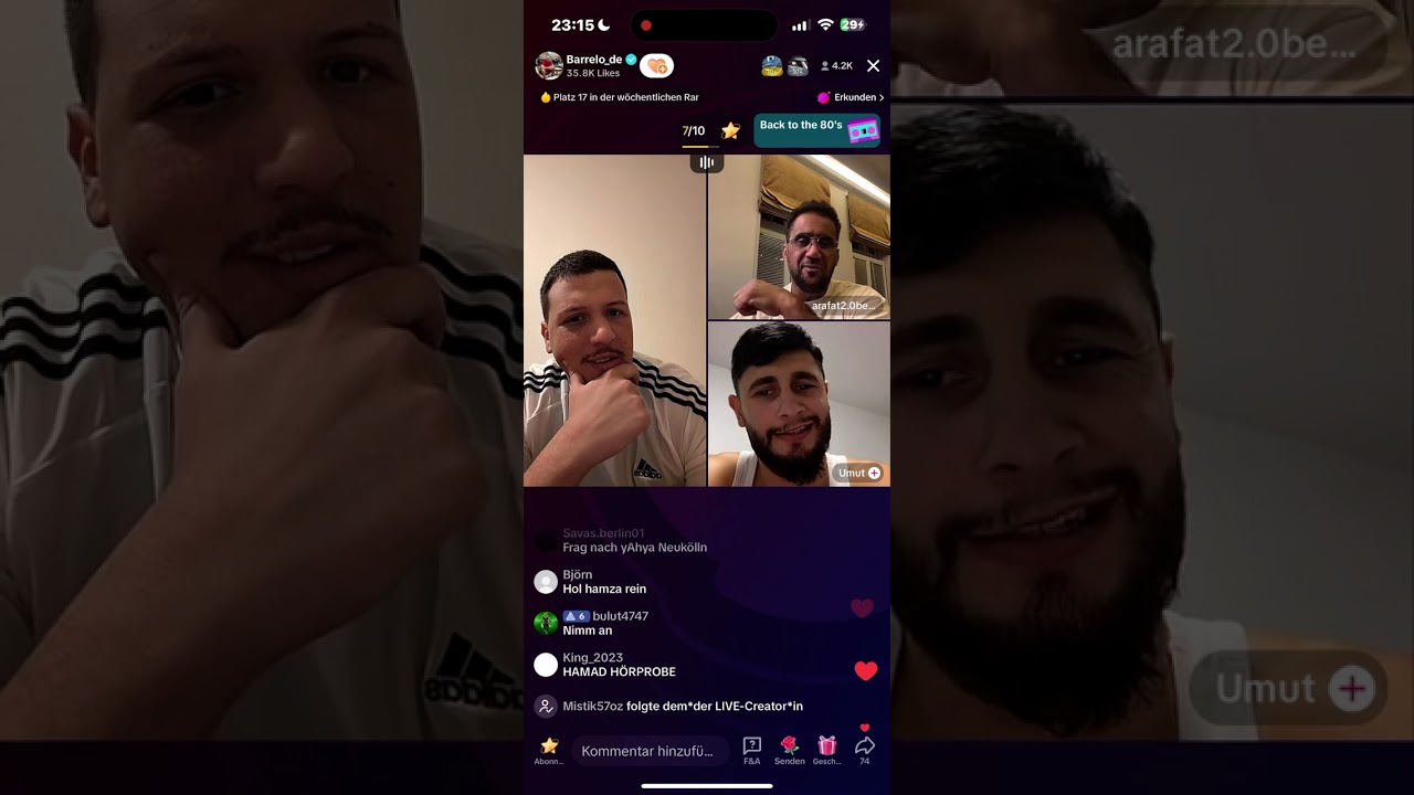 Barrelo Arafat Umut und Abu Hamza2 waren zusammen live. 3.10