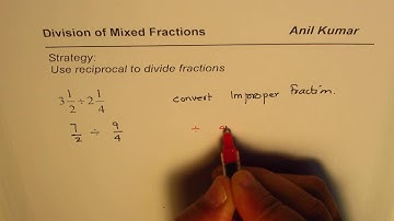 Reciprocal Strategy to Divide Fractions Mixed Numbers