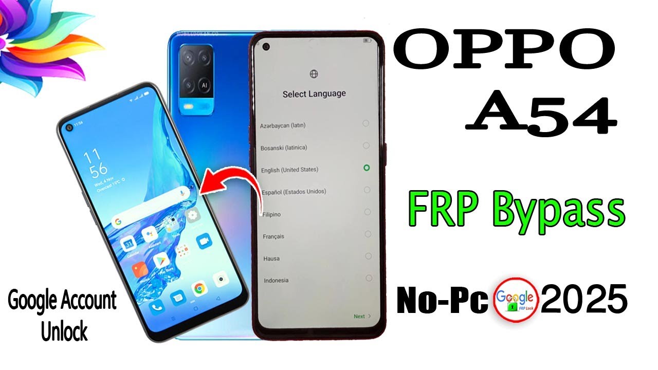 Oppo A54 5G FRP Bypass Android 10/11/12/13 Update✅Oppo A54 5G✅Google Account Bypass Without Pc 2025