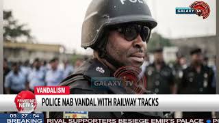 POLICE NAB VANDALS WITH RAILWAY TRACKS