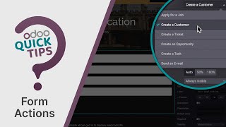 Odoo Quick Tips -  Form Actions [Website]