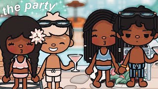 the twins throw A *SECRET* POOL PARTY 🍾 (EP.7) | *with voice* | Toca life World Roleplay