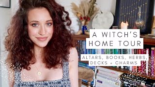 A WITCH'S ALTAR: TOUR MY WITCHY HOME | HERBS, LILITH, WITCHCRAFT BOOKS, ANCESTORS, TAROT + GLAMOURS