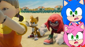 Sonic and Amy watch Knuckles & Tails in Squid Game