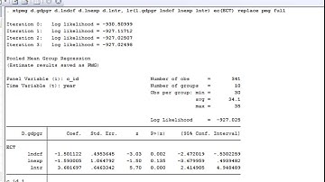 (Stata13): Panel ARDL Estimations (Step 8) #ardl #paneldata #pedronitest #panelardl