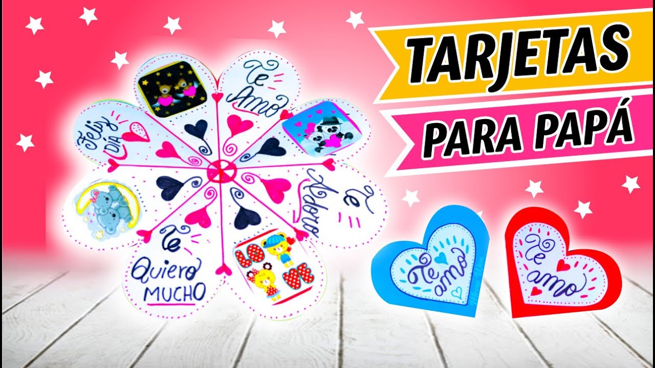 TARJETAS PARA PAPÁ EN FORMA DE CORAZÓN /PRETTY CARDS FOR DAD💖 YouTube